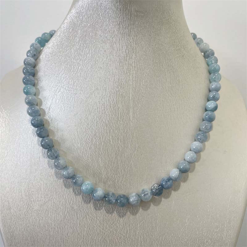 8MM Aquamarine Jade Necklace B - đánh giá và giá Yoga Health & Fitness Centre