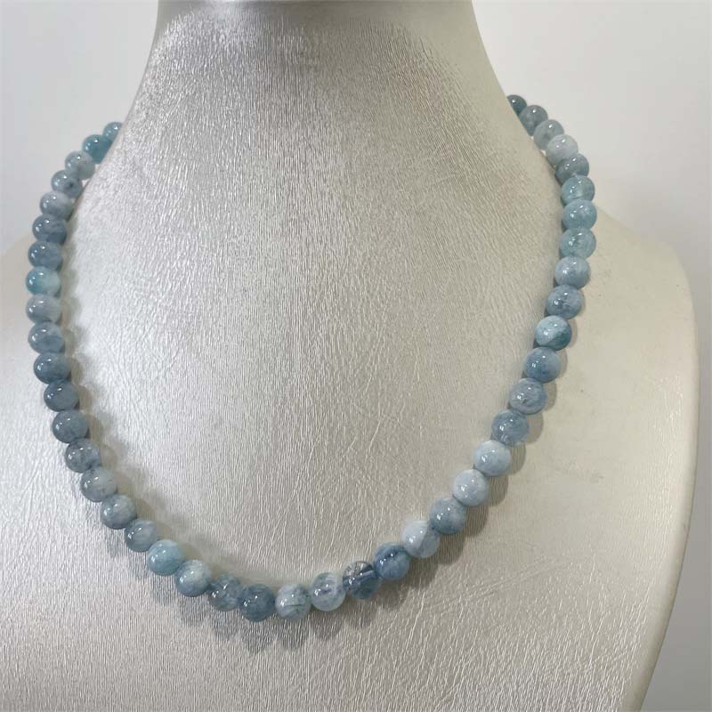 8MM Aquamarine Jade Necklace B - đánh giá và giá Yoga Health & Fitness Centre