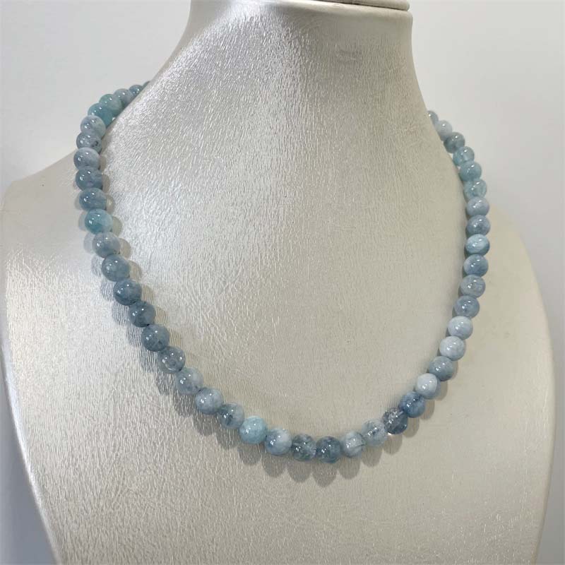 8MM Aquamarine Jade Necklace B - đánh giá và giá Yoga Health & Fitness Centre