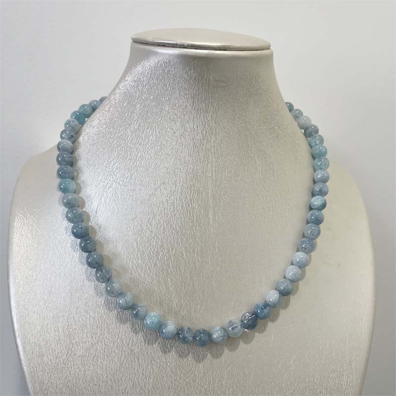 8MM Aquamarine Jade Necklace B - đánh giá và giá Yoga Health & Fitness Centre