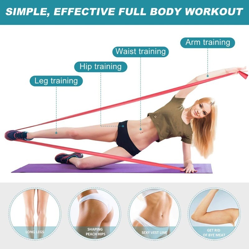 Natural Latex Resistance Bands - đánh giá và giá Yoga Fitness Stretching Strap