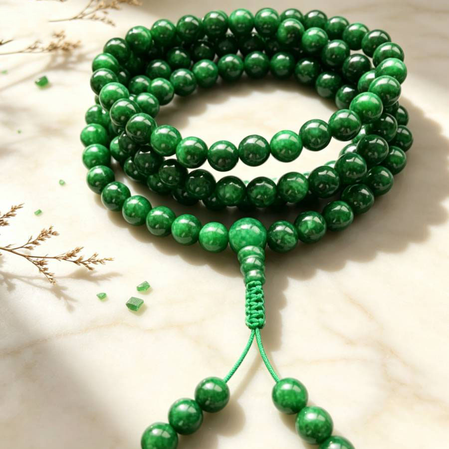 6mm 108 Natural Green jade bea - đánh giá và giá Yoga Health & Fitness Centre