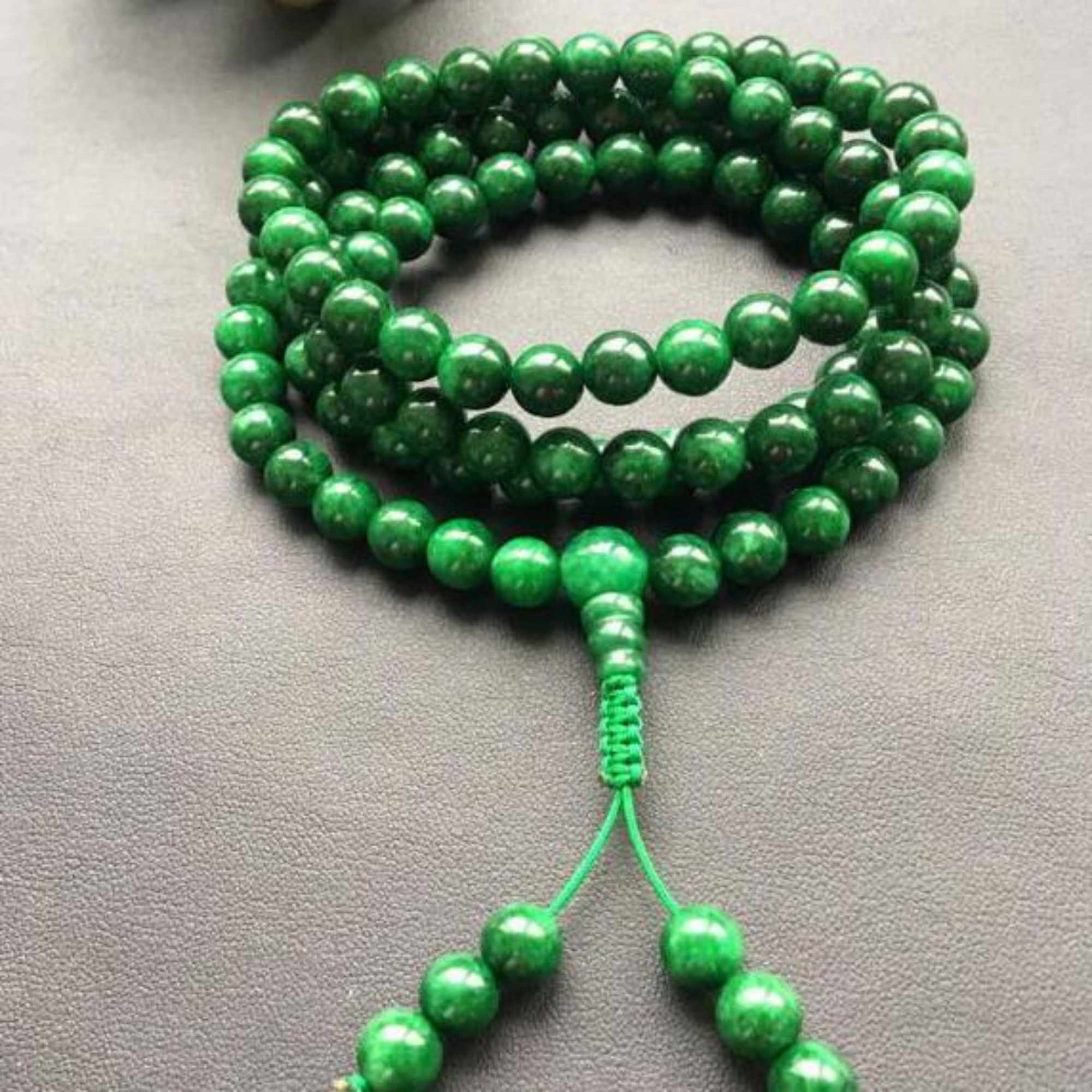 6mm 108 Natural Green jade bea - đánh giá và giá Yoga Health & Fitness Centre