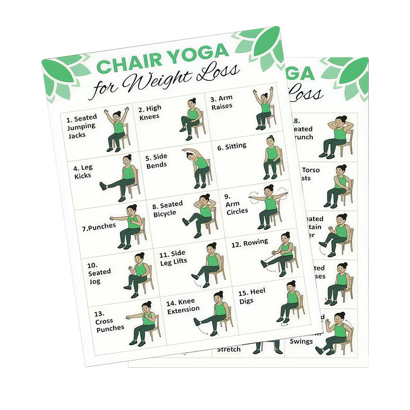 2 PCS Yoga Poster Home Exercis - đánh giá và giá Yoga Health & Fitness Centre