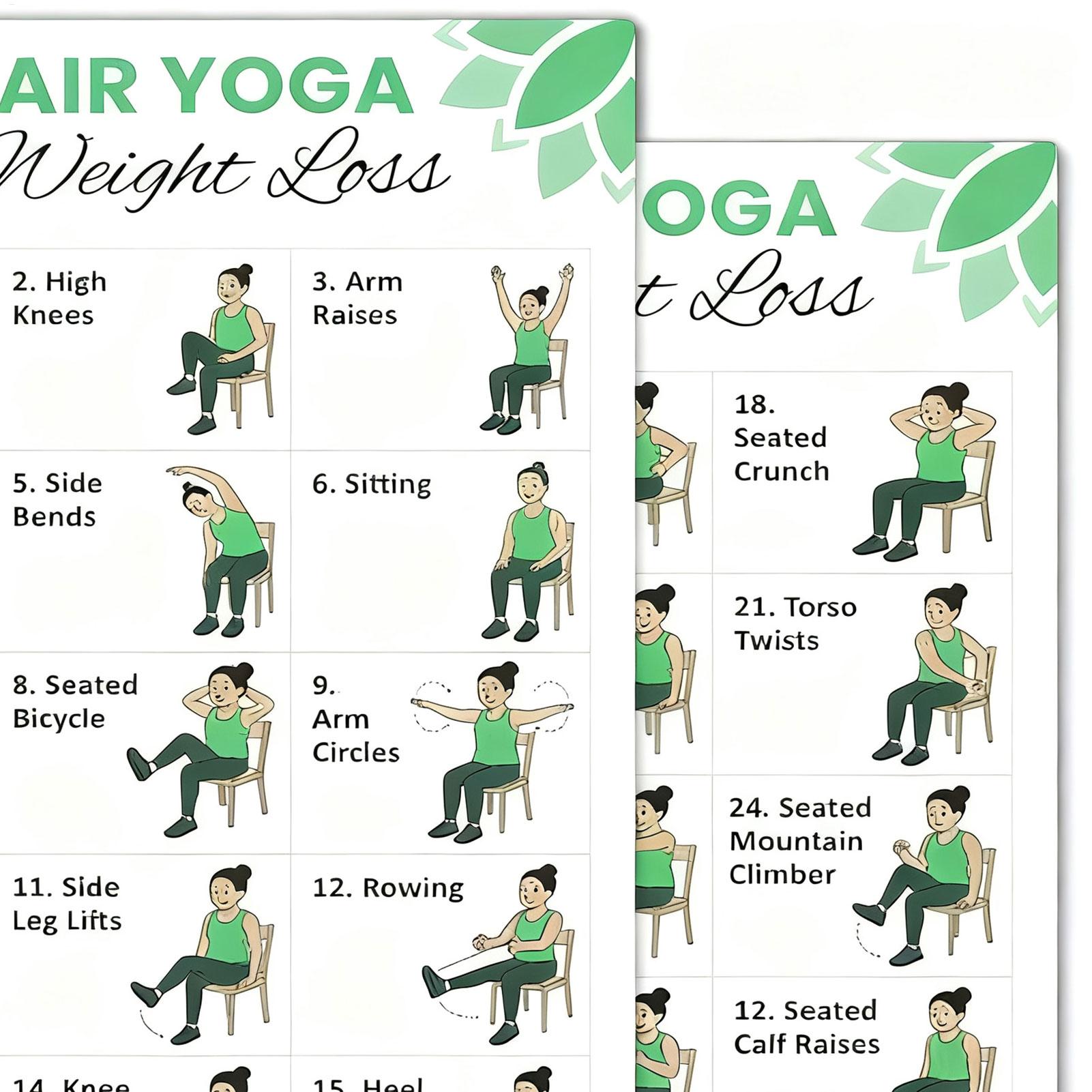 2 PCS Yoga Poster Home Exercis - đánh giá và giá Yoga Health & Fitness Centre