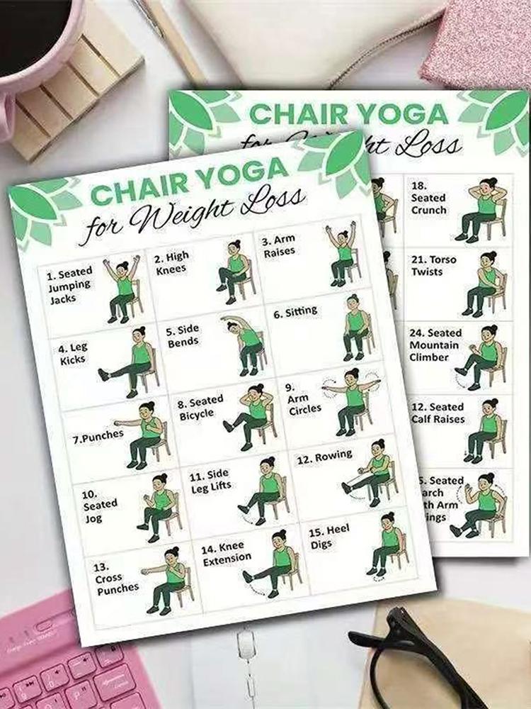 2 PCS Yoga Poster Home Exercis - đánh giá và giá Yoga Health & Fitness Centre