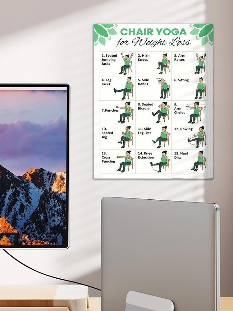 2 PCS Yoga Poster Home Exercis - đánh giá và giá Yoga Health & Fitness Centre